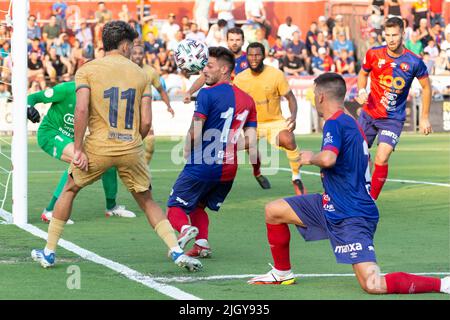 Olot, Spagna. 13th luglio 2022. Incontro amichevole pre-stagione tra Olot e il FC Barcelona allo Stadio Municipale Olot. Girona, 13 luglio 2022 900/Cordon Press Credit: CORDON PRESS/Alamy Live News Foto Stock