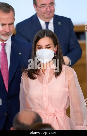 Madrid. Spagna. 20220713, Re Felipe VI di Spagna, Regina Letizia di Spagna partecipa alla consegna dei National Culture Awards 2020 al Museo del Prado il 13 luglio 2022 a Madrid, Spagna Foto Stock