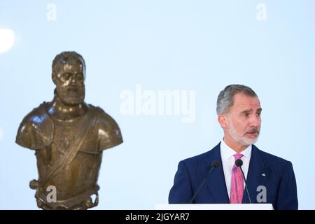 Madrid. Spagna. 20220713, Re Felipe VI di Spagna partecipa alla consegna dei National Culture Awards 2020 al Museo del Prado il 13 luglio 2022 a Madrid, Spagna Foto Stock