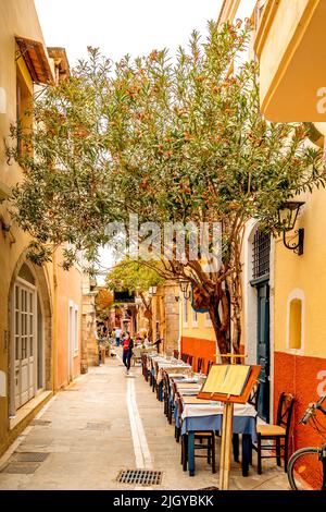 Città vecchia, Rethymno, isola Creta, Grecia Foto Stock