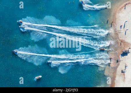 Campionato Aquabike sul lago Jarun, Zagabria Croazia Foto Stock