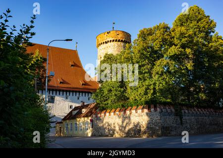 Torre storica di Kotnov a Tabor, Repubblica Ceca Foto Stock