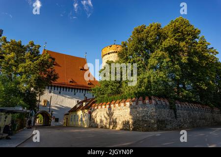 Torre storica di Kotnov a Tabor, Repubblica Ceca Foto Stock