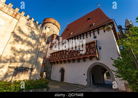 Torre storica di Kotnov a Tabor, Repubblica Ceca Foto Stock