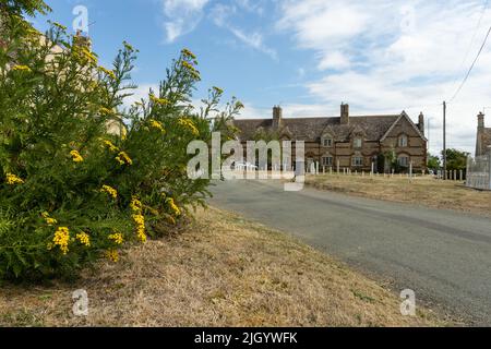 Uno dei famosi villaggi del Northamptonshire - Wadenhoe Foto Stock