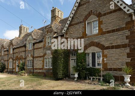 Uno dei famosi villaggi del Northamptonshire - Wadenhoe Foto Stock