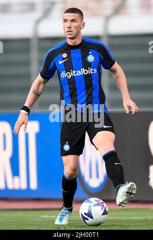 Lugano, Svizzera. 12 luglio 2022. Durante la partita di calcio pre-stagione tra il FC Lugano e il FC Internazionale. Il FC Internazionale ha vinto il 4-1 con il FC Lugano. Credit: Nicolò campo/Alamy Live News Foto Stock