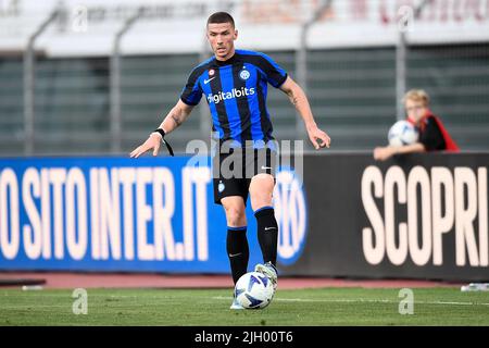 Lugano, Svizzera. 12 luglio 2022. Durante la partita di calcio pre-stagione tra il FC Lugano e il FC Internazionale. Il FC Internazionale ha vinto il 4-1 con il FC Lugano. Credit: Nicolò campo/Alamy Live News Foto Stock