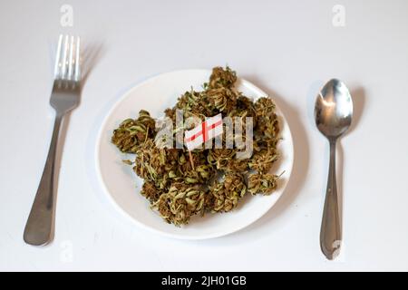 foto a tema dell'uso ricreativo della marijuana in inghilterra Foto Stock