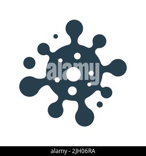 Pericolo batteri icona vettore immagine isolato su sfondo bianco Illustrazione Vettoriale