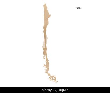 Carta vecchia carta vintage testurizzata del paese del Cile - illustrazione vettoriale Illustrazione Vettoriale