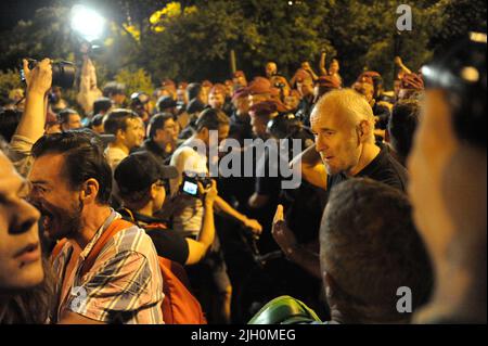 Budapest, Ungheria, 13th lug 2022, manifestanti a Budapest, Balint Szentgallay / Alamy Live News Foto Stock