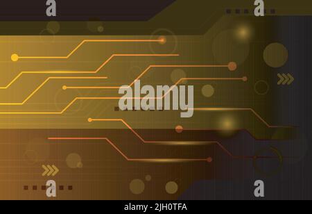 Computer Electronic Circuit Abstract Modern Technology background Illustrazione Vettoriale