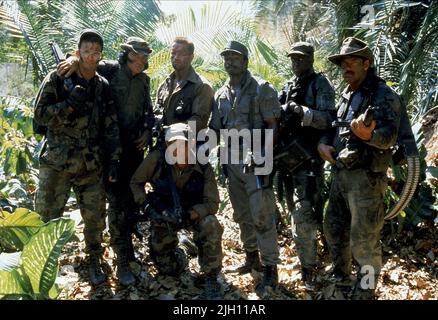 BLACK,LANDHAM,SCHWARZENEGGER,WEATHERS,DUKE,VENTURA, PREDATOR, 1987 Foto Stock