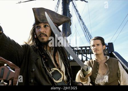 DEPP, FIORE, PIRATI DEI CARAIBI: LA MALEDIZIONE DELLA PERLA NERA, 2003 Foto Stock