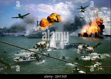 Attacco giapponese scena, PEARL HARBOR, 2001 Foto Stock