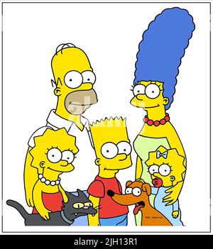 LISA,HOMER,BART,MARGE,MAGGIE, I Simpson : stagione 3, 2001 Foto Stock