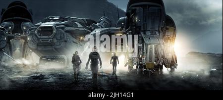 THERON,RAPACE,FASSBENDER, PROMETHEUS, 2012 Foto Stock