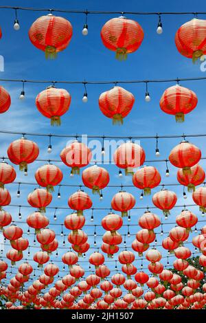 Lanterna cinese uso per la decorazione durante il nuovo anno cinese lanterna cinese uso per la decorazione durante il nuovo anno cinese Foto Stock