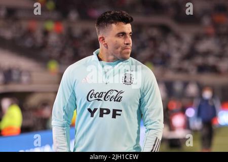 Buenos Aires, 10 de octubre de 2021; Pre match Argentina vs Uruguay, Marcos Acuña. Foto Stock