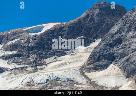 Marmolada / il ghiacciaio crollato Foto Stock