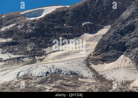 Marmolada / il ghiacciaio crollato Foto Stock