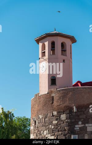 L'orologio storico nel castello di Ankara ad Ankara, la capitale della Turchia Foto Stock