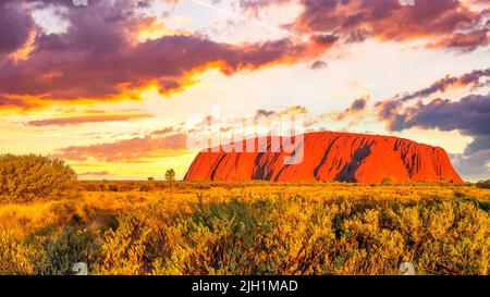 Ayers Rock, Petermann, Northern Territory, Australia Foto Stock