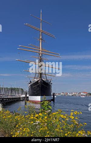 Nave a vela del museo Passat, Priball, Travemünde, Lübeck, Schleswig-Holstein, Germania Foto Stock