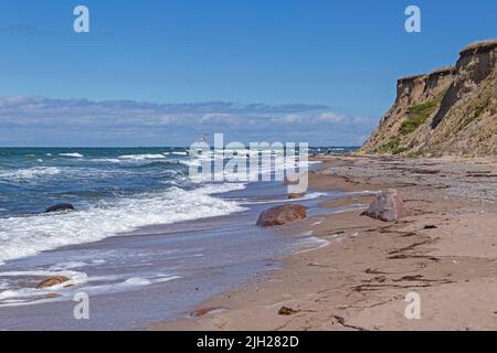 Spiaggia, costa ripida, Heiligenhafen, Schleswig-Holstein, Germania Foto Stock