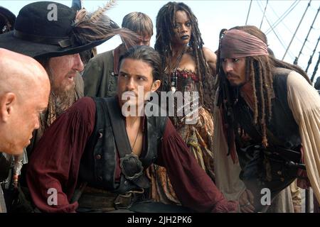 RUSH,BLOOM,HARRIS,DEPP, PIRATI DEI CARAIBI: ALLA FINE DEL MONDO, 2007 Foto Stock