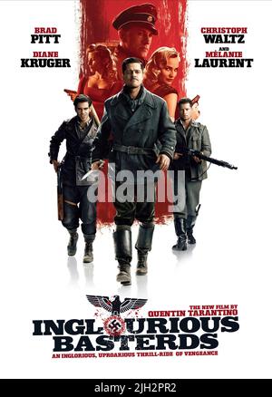 LAURENT,WALTZ,KRUGER,ROTH,PITT,SCHWEIGER, INGLOURIOUS BASTERDS, 2009 Foto Stock