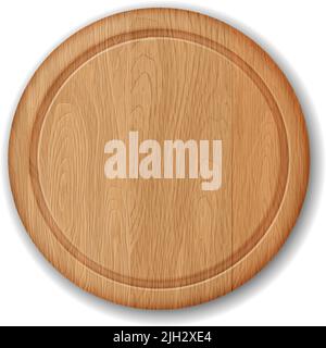 Legno da taglio realistico, isolato su bianco Illustrazione Vettoriale