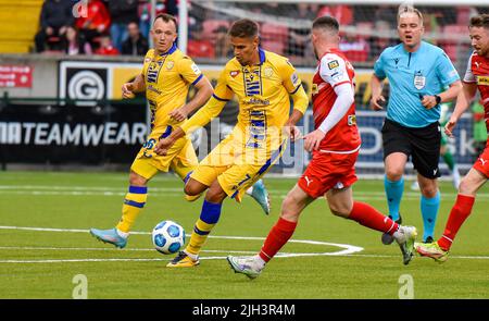 Cliftonville Vs DAC 1904 - UEFA Europa Conference League Foto Stock
