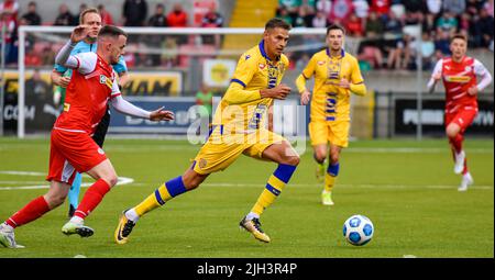 Cliftonville Vs DAC 1904 - UEFA Europa Conference League Foto Stock