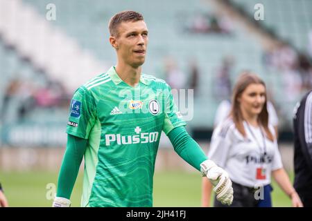 Varsavia, Polonia. 08th luglio 2022. Dominik Hladun di Legia visto durante la partita amichevole tra Legia Warszawa e Zorya Luhansk al Marshal Jozef Pilsudski Legia Varsavia Municipal Stadium. Punteggio finale; Legia Warszawa 2:1 Zorya Luhansk. (Foto di Mikolaj Barbanell/SOPA Images/Sipa USA) Credit: Sipa USA/Alamy Live News Foto Stock