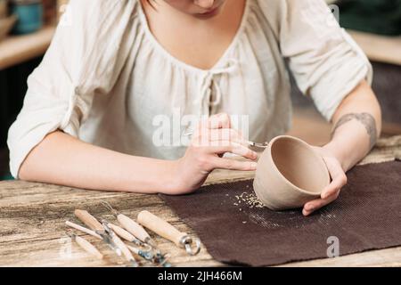 Artigianato di ceramica nel mondo moderno Foto Stock
