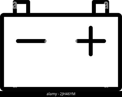 Batteria per auto. Icona di indicazione della carica della batteria per auto. Vettore modificabile. Illustrazione Vettoriale