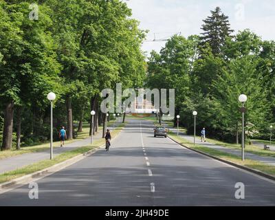 BAYREUTH, GERMANIA - CIRCA 2022 GIUGNO: Wagner Festspielhaus traduzione Festival Teatro Foto Stock