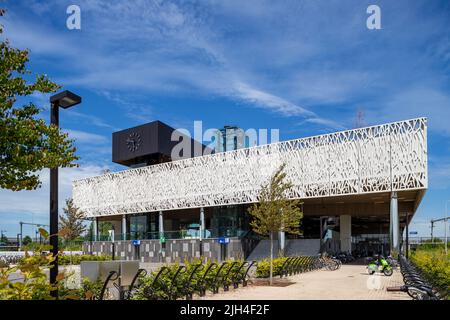 La stazione ferroviaria e degli autobus di Tha Lansingerland Zoetermeer, Zoetermeer, Paesi Bassi. Foto Stock