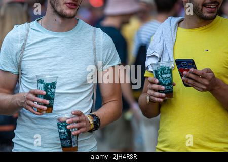 Ostrava, Repubblica Ceca. 14th luglio 2022. Il secondo giorno del festival internazionale di musica Colors of Ostrava del 19th, il 14 luglio 2022, a Ostrava, Repubblica Ceca. Credit: Vladimir Prycek/CTK Photo/Alamy Live News Foto Stock