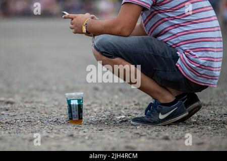 Ostrava, Repubblica Ceca. 14th luglio 2022. Il secondo giorno del festival internazionale di musica Colors of Ostrava del 19th, il 14 luglio 2022, a Ostrava, Repubblica Ceca. Credit: Vladimir Prycek/CTK Photo/Alamy Live News Foto Stock