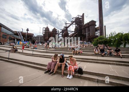 Ostrava, Repubblica Ceca. 14th luglio 2022. Il secondo giorno del festival internazionale di musica Colors of Ostrava del 19th, il 14 luglio 2022, a Ostrava, Repubblica Ceca. Credit: Vladimir Prycek/CTK Photo/Alamy Live News Foto Stock