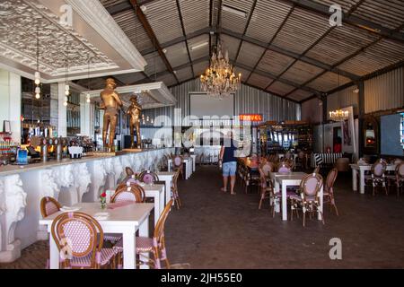 Grand Beach Cafe sul lungomare, Città del Capo - Sudafrica Foto Stock