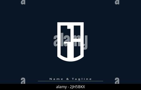 Lettere alfabetiche iniziali logo monogramma GB , BG Illustrazione Vettoriale