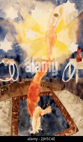 Charles Demuth - due acrobati in tights rossi - 1917 Foto Stock