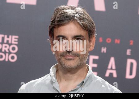 Jorge Dorado assiste alla fotocellula 'The Head' presso gli Adisar Studios di Madrid. Foto Stock