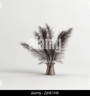 3d illustrazione di vaso decorativo all'interno isolato su sfondo bianco Foto Stock