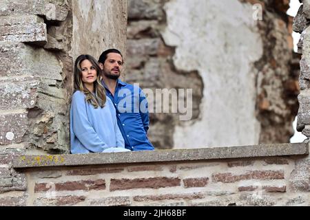 Il Principe Carl Philip e la Principessa Sofia in concerto con Molly Sandén a Borgholm Castle Ruins, Oland, Svezia 15 luglio 2022Poto: Mikael Fritzon / TT / kod 62360 Foto Stock