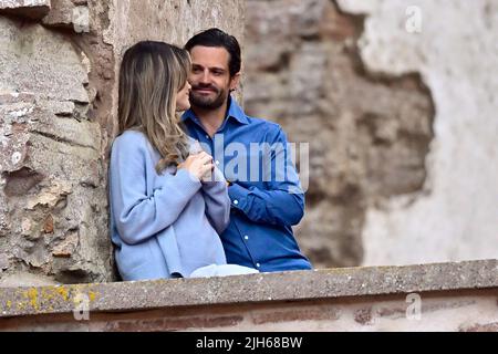 Il Principe Carl Philip e la Principessa Sofia in concerto con Molly Sandén a Borgholm Castle Ruins, Oland, Svezia 15 luglio 2022Poto: Mikael Fritzon / TT / kod 62360 Foto Stock